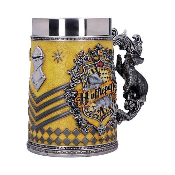 Mugg - Harry Potter - Hufflepuff - Skulpterad - Handmålad - Högkvalitativt harts