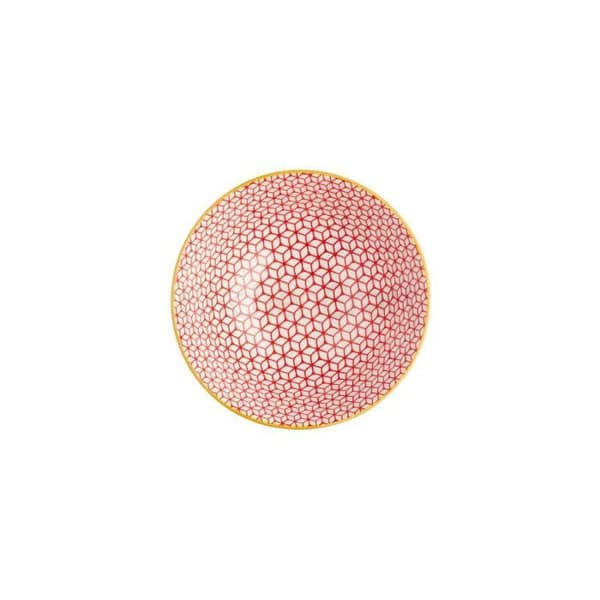 V&A skål 15,5 x 7,5 cm keramik blå/rosa/vit