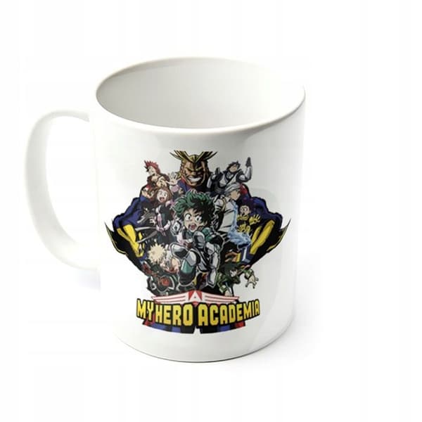 Mugg - MY HERO ACADEMIA - 300 ml - Vit - Cylindrisk - Barn