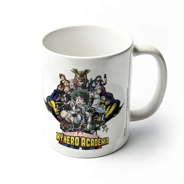 Mugg - MY HERO ACADEMIA - 300 ml - Vit - Cylindrisk - Barn