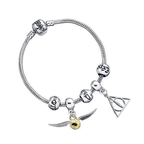 Armband i silver Harry Potter - 2 charms