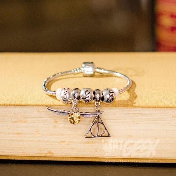 Armband i silver Harry Potter - 2 charms