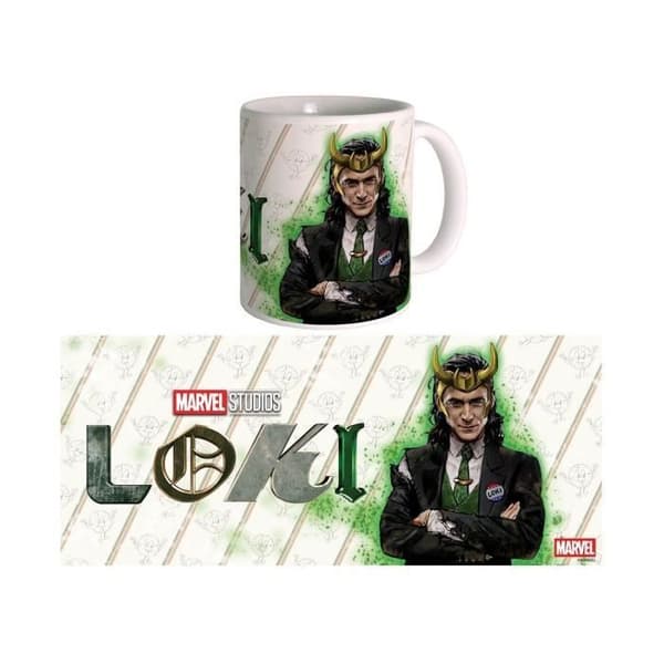 Mugg - SEMIC - Marvel - President Loki - Grön - Porslin - Keramik - Stengods - Cylindrisk - Tål maskindisk