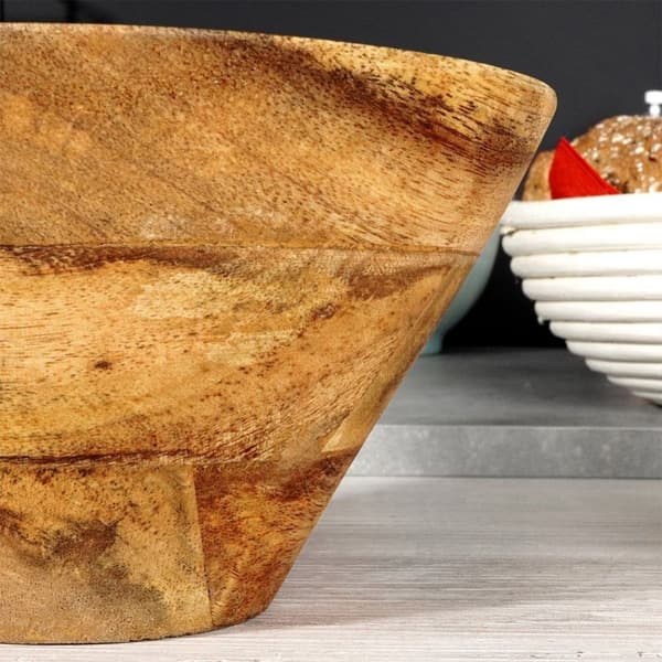 Fruktserveringsskål i trä, 19,5 cm, 1 l