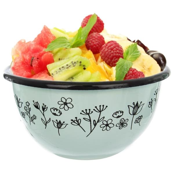 Grön emaljskål LOUKA 12 cm 0,5 l