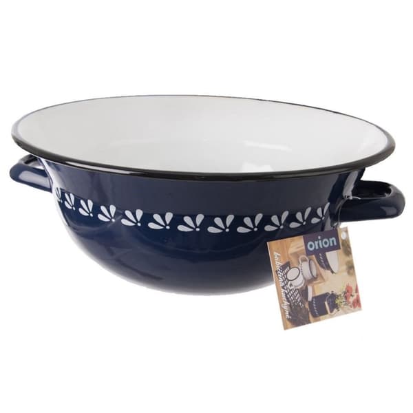 Emaloitu kulho, retrosininen kulho, 26 cm, 2,5 l