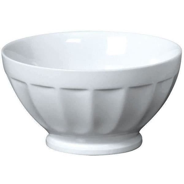 GIRARD - Skål med räfflor - 13 cm - vit
