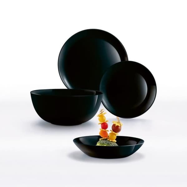 Luminarc Diwali svart glasskål härdat glas (14,5 cm) (24 enheter)