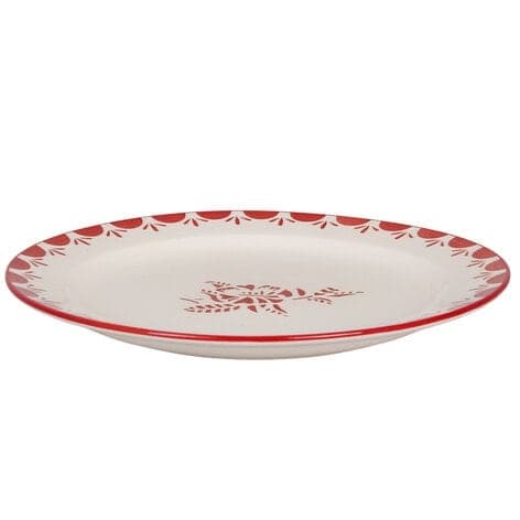 Plate Marion Flower Red