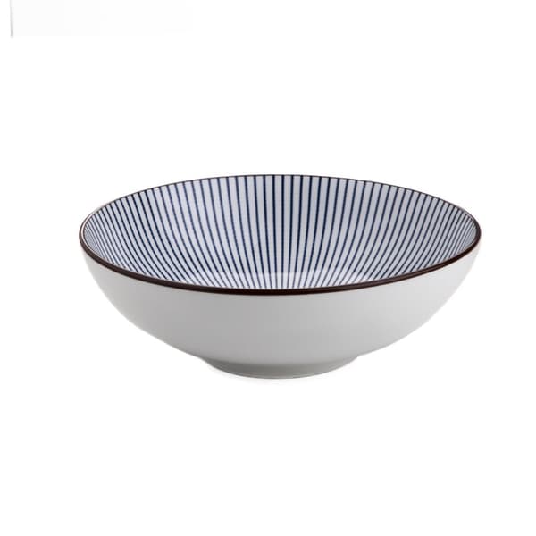 Skål | NAVIA | marinblå med brun kant | 21 cm | 895505