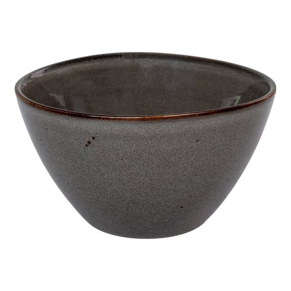 Rootz Selma keraaminen kulho -sarja - harmaat/ruskea tarjoiluastia - koristeellinen ruokalaji - kestävä ja tyylikäs - Ø15cm x 9cm, sarja 4