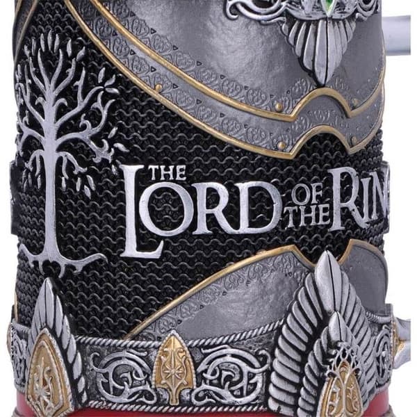 Mugg - Sagan om ringen - Aragorn King Elessar - Svart - 15,5 cm - Cylindrisk