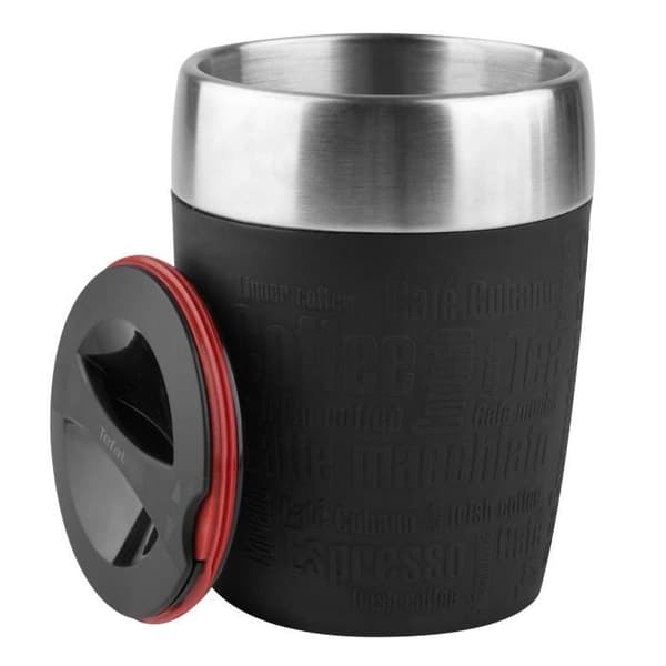 TEFAL - Isolerad Resemugg - 0.2 L - Rostfritt Stål & Svart - K3081314