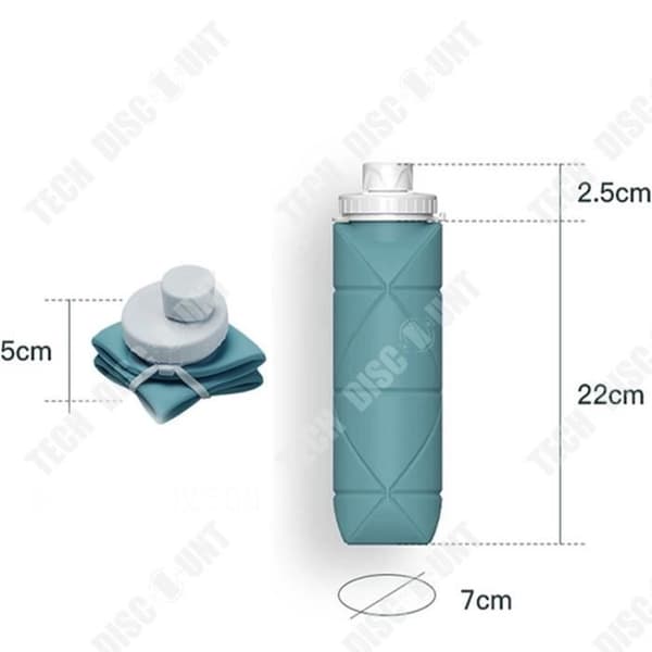 TD® Sport-klassad bärbar hopfällbar vattenflaska för utomhusbruk anti-dropp mode läckagesäker färskvattenflaska med stor kapacitet