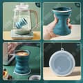 Miniatyrbild 4 av 4: TD® Silikon Folding Cup Mini Infällbar Cup Creative Outdoor Travel Munvatten Mugg Resebärbar