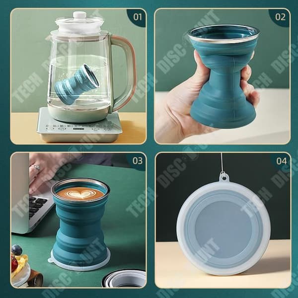TD® Silikon Folding Cup Mini Infällbar Cup Creative Outdoor Travel Munvatten Mugg Resebärbar