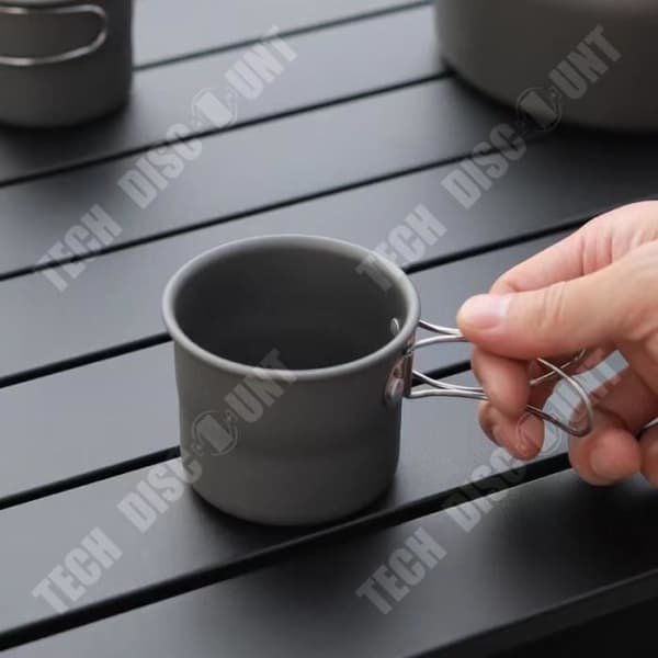 TD® Bärbar utomhusvattenkopp Bergsbestigning Aluminiumlegering ReseBBQ Öl Kaffemugg Tekopp Camp Tillbehör