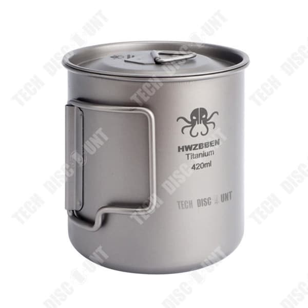 TD® Pure Titanium Outdoor Water Cup Camping Picnic Portable Mountaineering Cup Camping Sports Cup Varumärke Drinking Cup 420ml