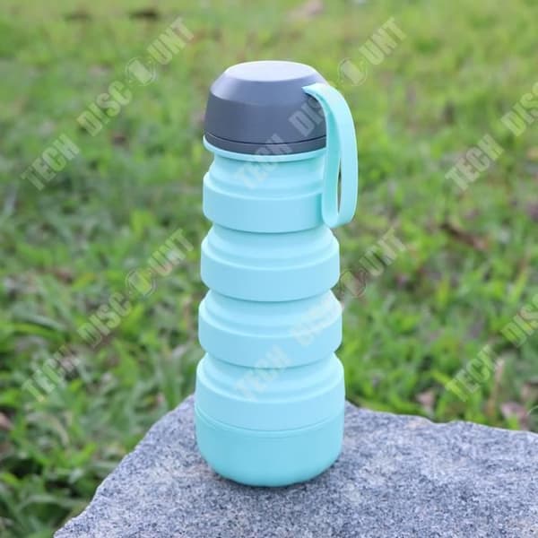 TD® Creative vattenflaska silikonfack utomhus sportflaska silikon hopfällbar vattenflaska multifunktion teleskopisk kopp