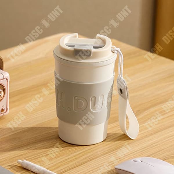 TD® kaffemugg 400 ml Bärbar termokopp med lock Resemugg Återanvändbar läcksäker kaffe- och tekopp