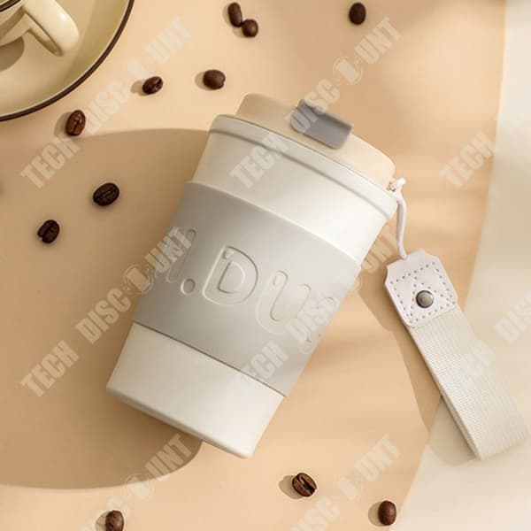 TD® kaffemugg 400 ml Bärbar termokopp med lock Resemugg Återanvändbar läcksäker kaffe- och tekopp