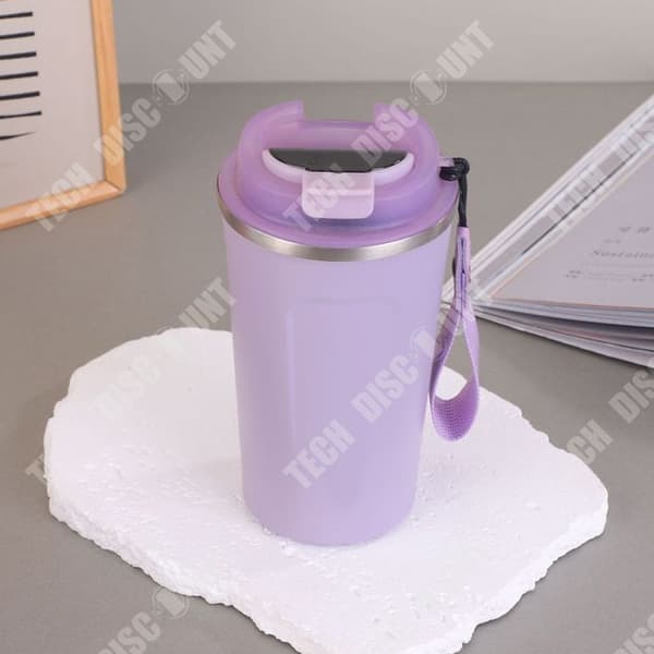 TD® kaffemugg 510ml 304 rostfritt stål smart isolerad kopp med bärrem Bärbar bilkopp