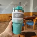 Miniatyrbild 4 av 4: TD® kaffekopp 20oZ dubbellagers rostfri glasskopp med sugrör för kaffe, mjölk och te