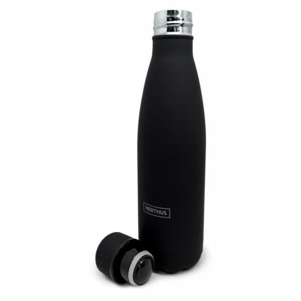 Nerthus Thermo Double Wall Rostfritt stål för kallt och varmt svart 500ml utan bisfenol A