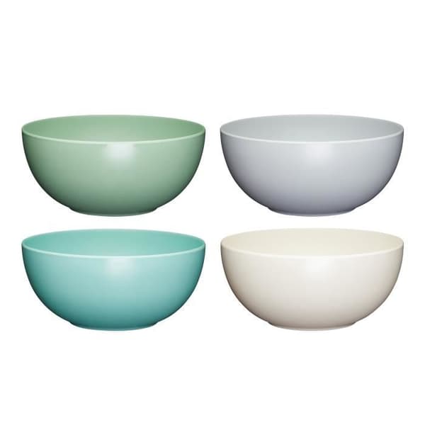 Set med 4 Colourworks okrossbara melaminskålar