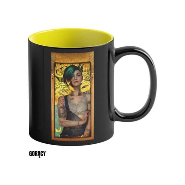 Bra Behållning - Cyberpunk 2077 - Mugg med termisk effekt Game Art Chronicles Judy inspirerad av Gustav Klimt 450 ml