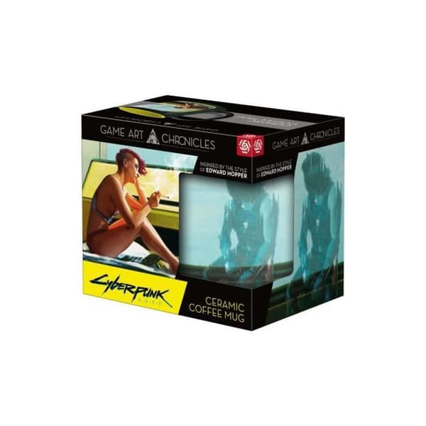 Bra Bevakning - Cyberpunk 2077 - Mug Game Art Chronicles Konst Inspirerad av Edward Hopper 450 ml