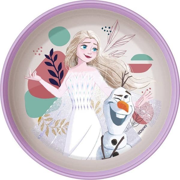 Tataway Bol i plast från Disney Frozen med Elsa och Olaf för tjejer i lila och vitt med halkfri botten