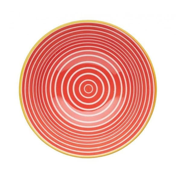 KitchenCraft bol Swirl 15,7 x 7,5 cm keramik svart/vit