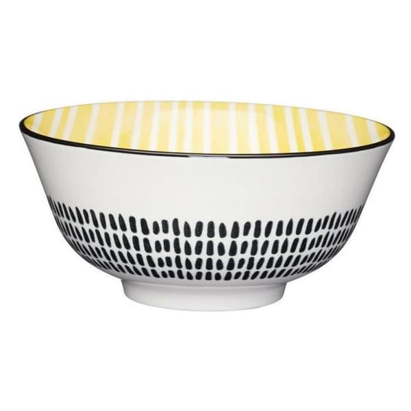 KitchenCraft set av skålar 15,5 x 7,5 cm i vit/svart keramik