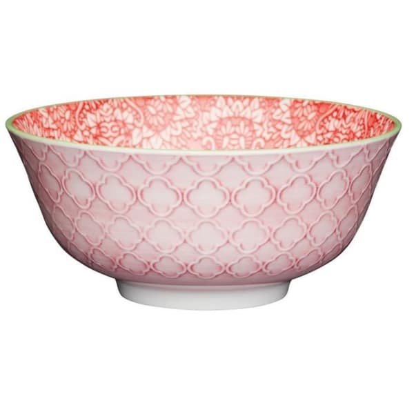 KitchenCraft skål 15,5 x 7,5 cm keramik röd/rosa