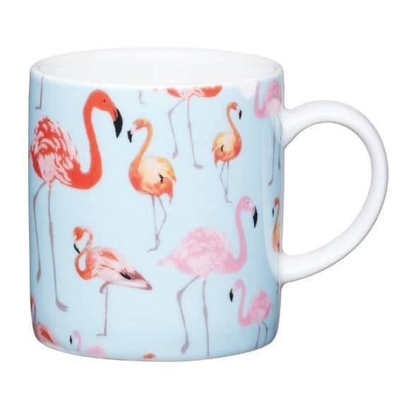 KitchenCraft espresso-kopp Flamingo 80 ml porslin ljusblå