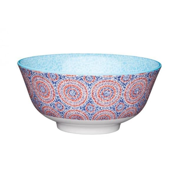 KitchenCraft bol mosaik effekt 15,7 cm keramik blå/röd