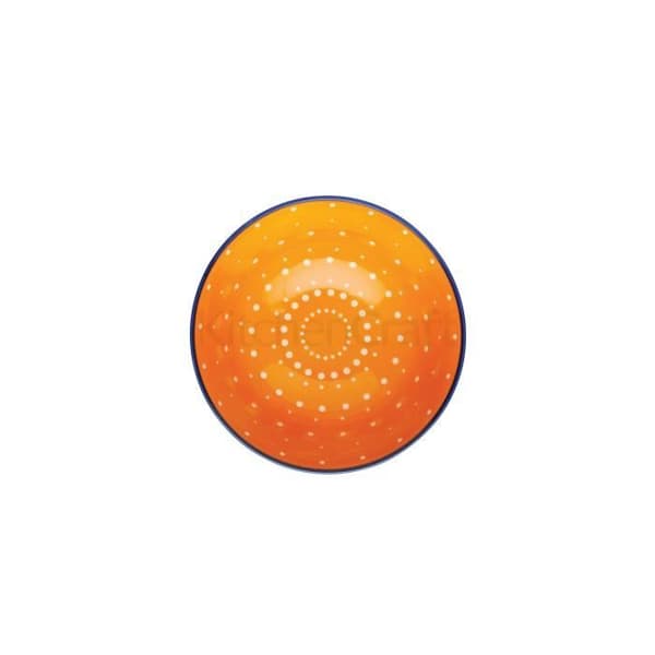 V&A skål 15,5 x 7,5 cm keramik orange/vit/blå