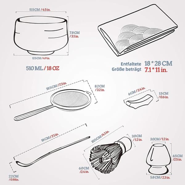 INF Matcha Visp Set CT Fyra Delar