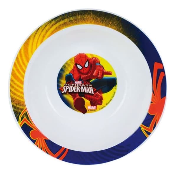 Mikrovågsskål - FUN HOUSE - Spiderman - Vit - Rund - För barn