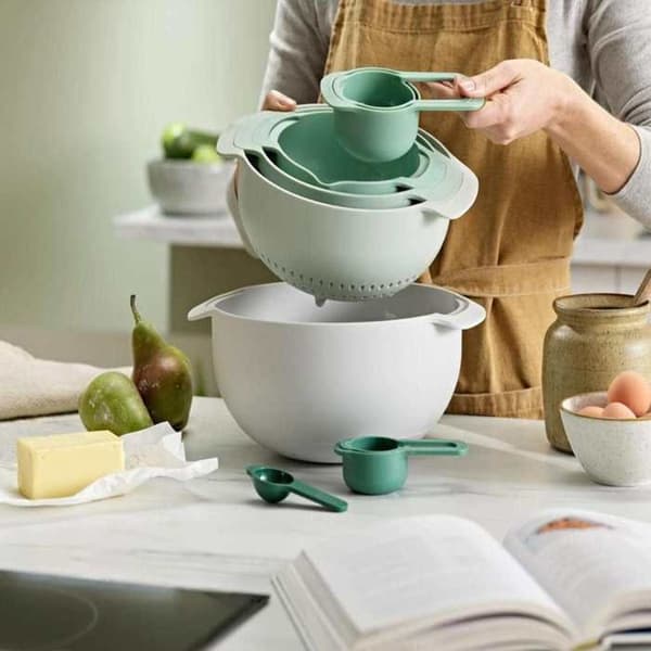 Sats med blandskålar - Joseph Joseph - Nest™ 9 Plus - 9 delar - Grön - Modern design