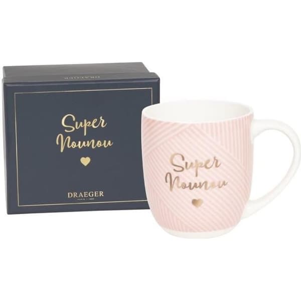 Mugg - Draeger Paris - Super Nounou - Rosé - 320 mL - Cylindrisk - Vuxen