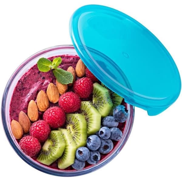 PYREX Förberedelseskål + plastlock 21 cm transparent