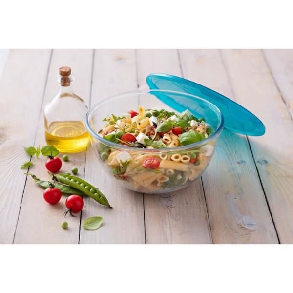 PYREX Förberedelseskål + plastlock 21 cm transparent