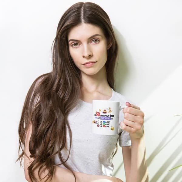 Mugg Humor Födelsedag Kvinna Originalgåvaidé. Dino muggar Tillverkade i Frankrike.