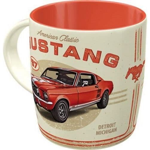 Kaffekopp - FORD - Mustang '67 - Röd - Vuxen - Rund
