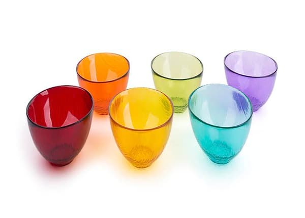 Excelsa skål - 60688 - Scratch 1 förpackning med 6 skålar, glas, flerfärgad