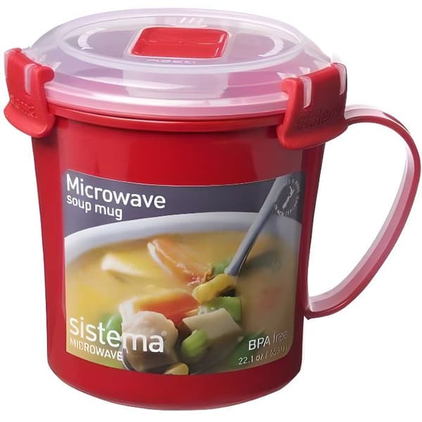 SISTEMA Mikrovågssoppmugg med clips - 656ml