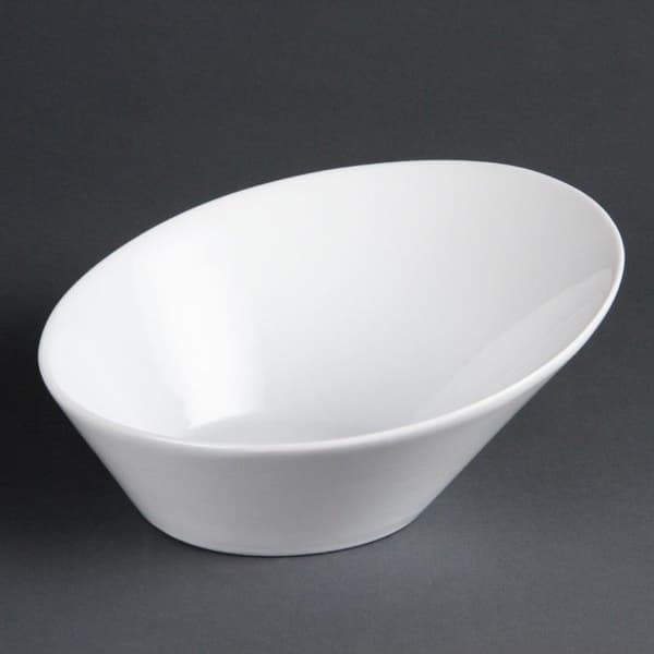 Ovala lutande skålar - Olympia - 4-pack - Porslin - 150x135mm - Diskmaskinvänlig
