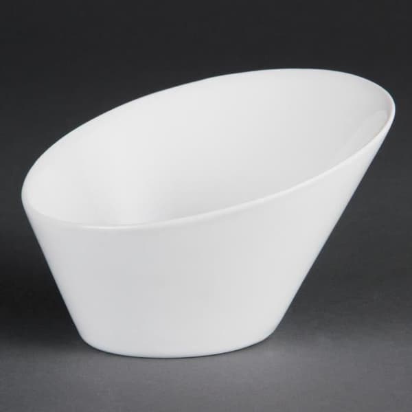 Ovala lutande skålar - Olympia - 4-pack - Porslin - 150x135mm - Diskmaskinvänlig